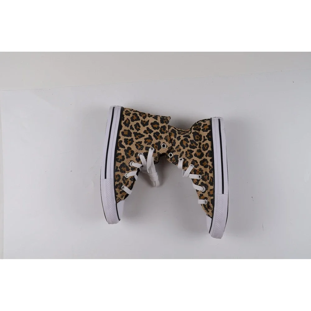 Converse Chuck Taylor All Star Hi Leopard Tan Black 13.5 Youth NEW